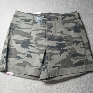 Women's Social Standard Sanctuary Roll Up Stone Camo Utility Shorts Size S NWT